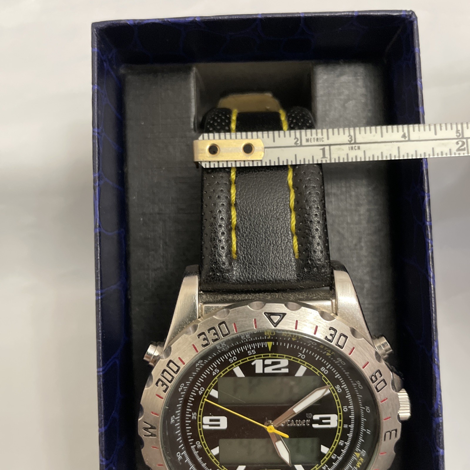 STAUER Centurion Hybrid Chrono Watch Stainless Steel Ana-Digi Quartz #20409