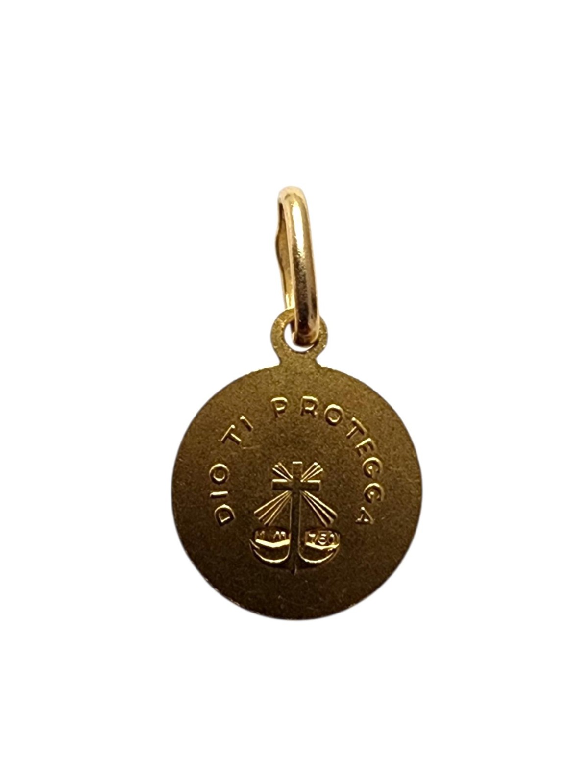 14K Yellow Gold Dio Ti Protegga “May God Protect You” Pendant #25528