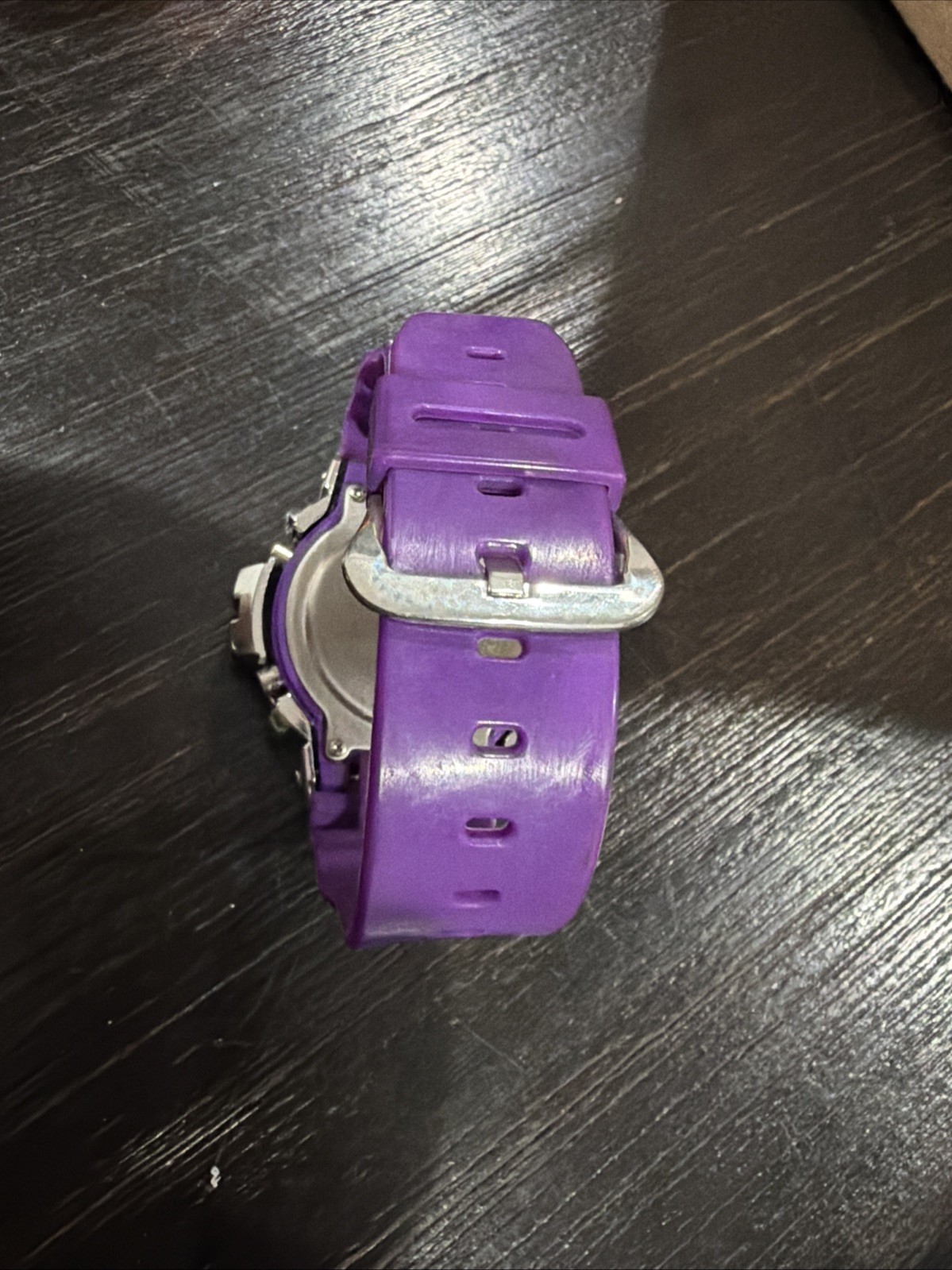 King Master Digital Purple Band Diamond Shock Watch