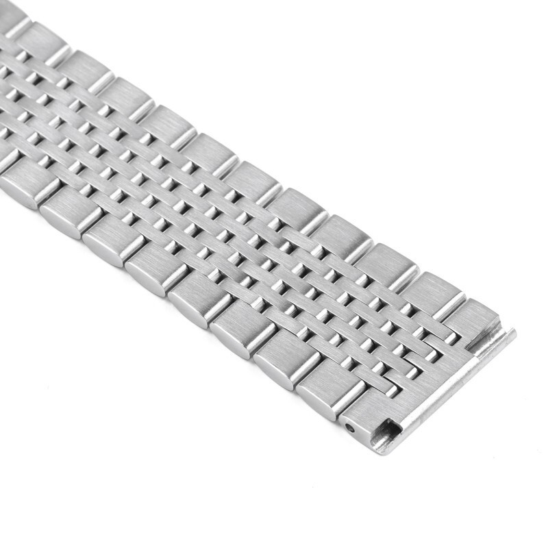 High Quality 9 Beads Stainless Steel Arc Watch Strap 18/20/22mm Metal Bracelet