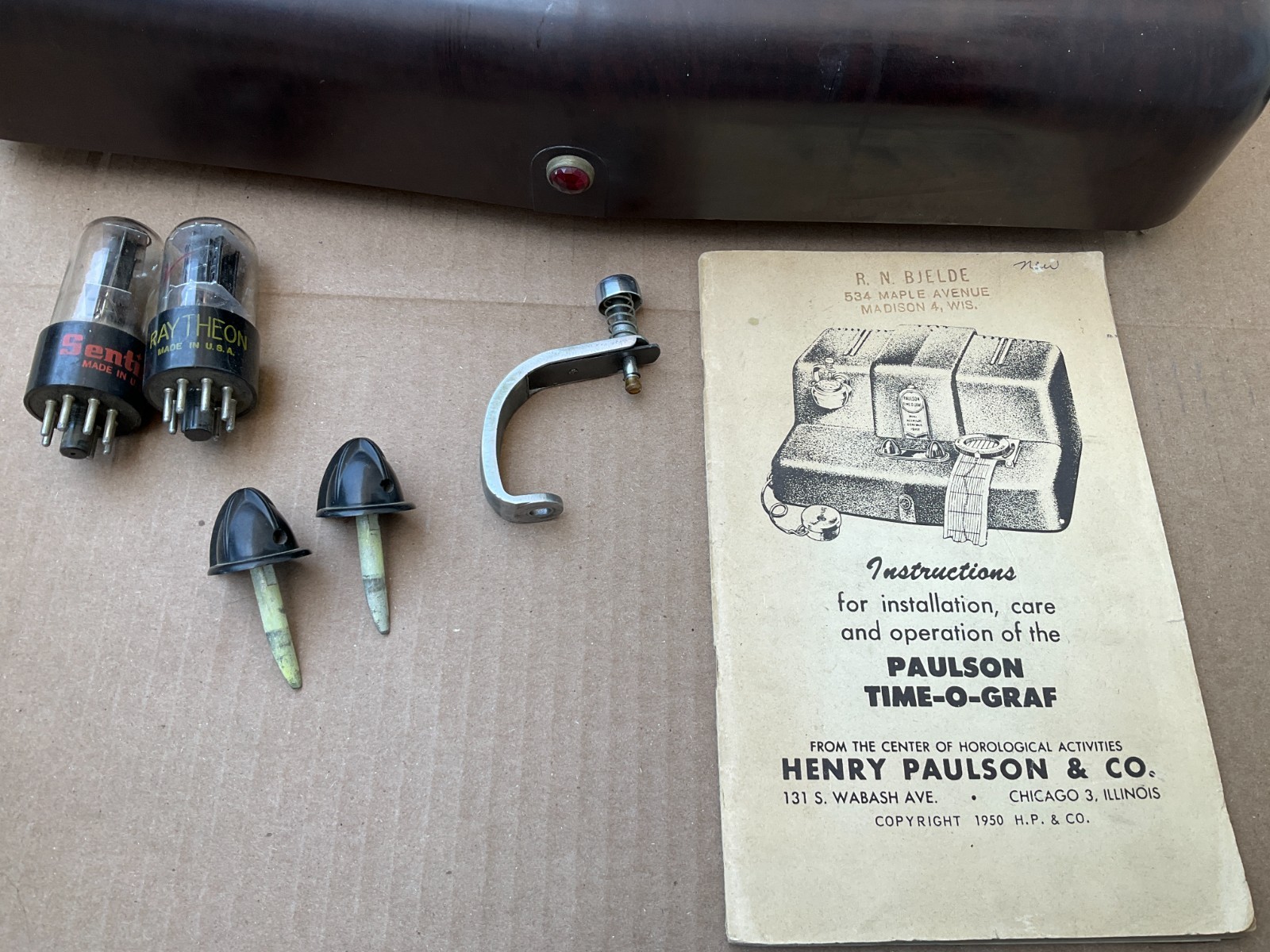 Vintage 1950 Paulson Time-O-Graf Watch Rate Recorder for Parts/Repair