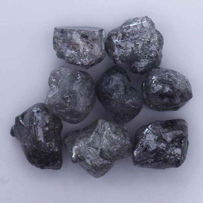 Wonderful 3.00 Carat Black Color Lot Rough Natural Roundish Australian Diamond