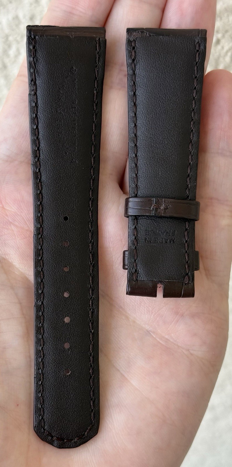 A. Lange & Sohne 22mm x 18mm Brown Alligator Watch Strap Band New Authentic OEM