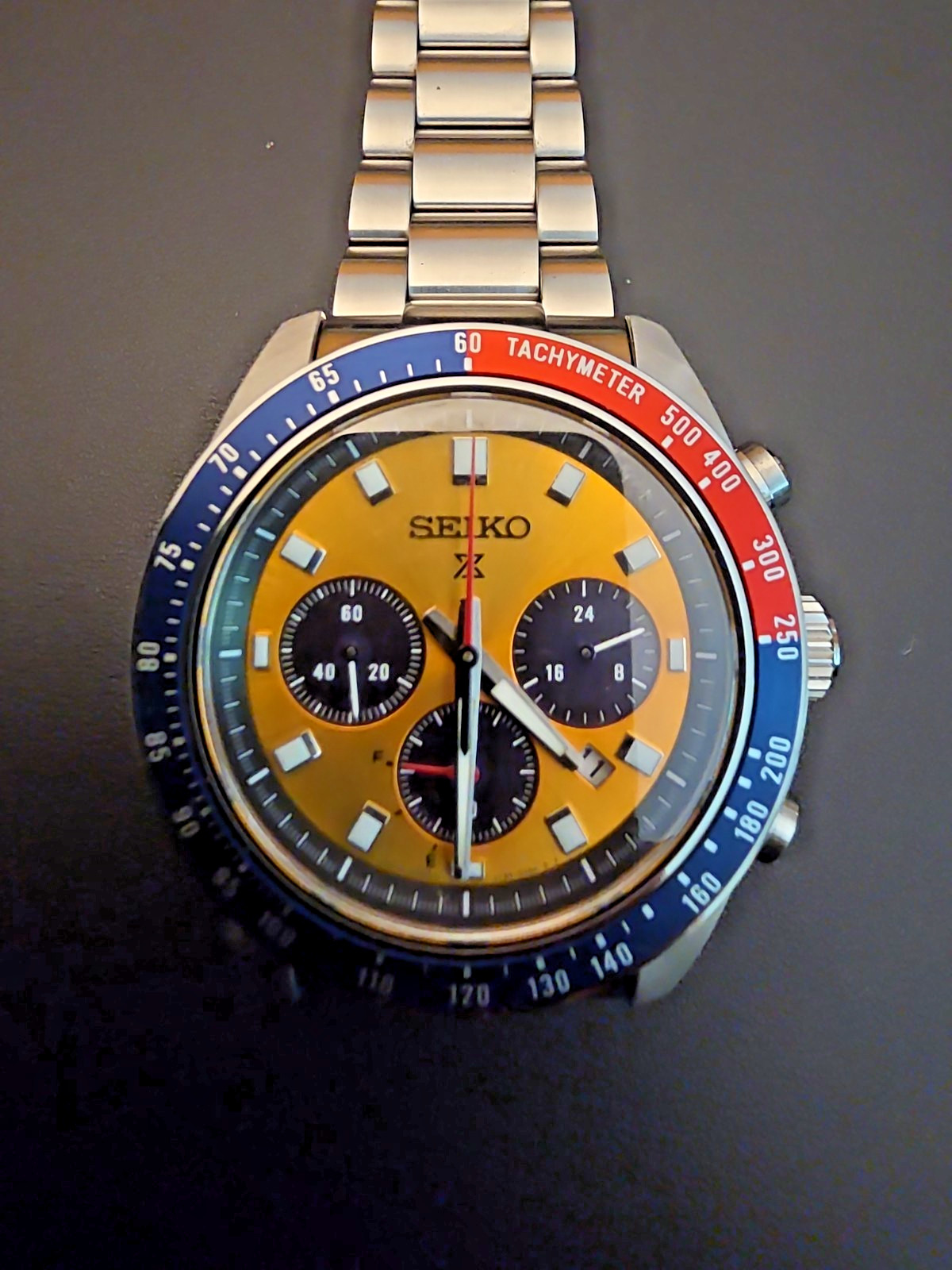 Seiko Prospex Speedtimer SSC947 Solar Chronograph Box/Papers Leather Strap