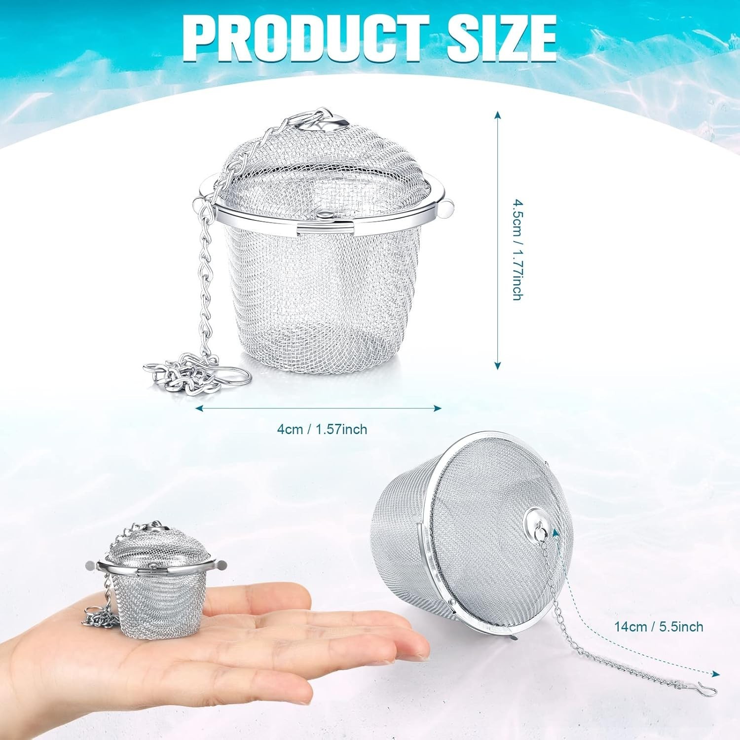 6 Pcs Jewelry Cleaner Baskets Stainless Steel Jewelry Steam Cleaner Baskets for