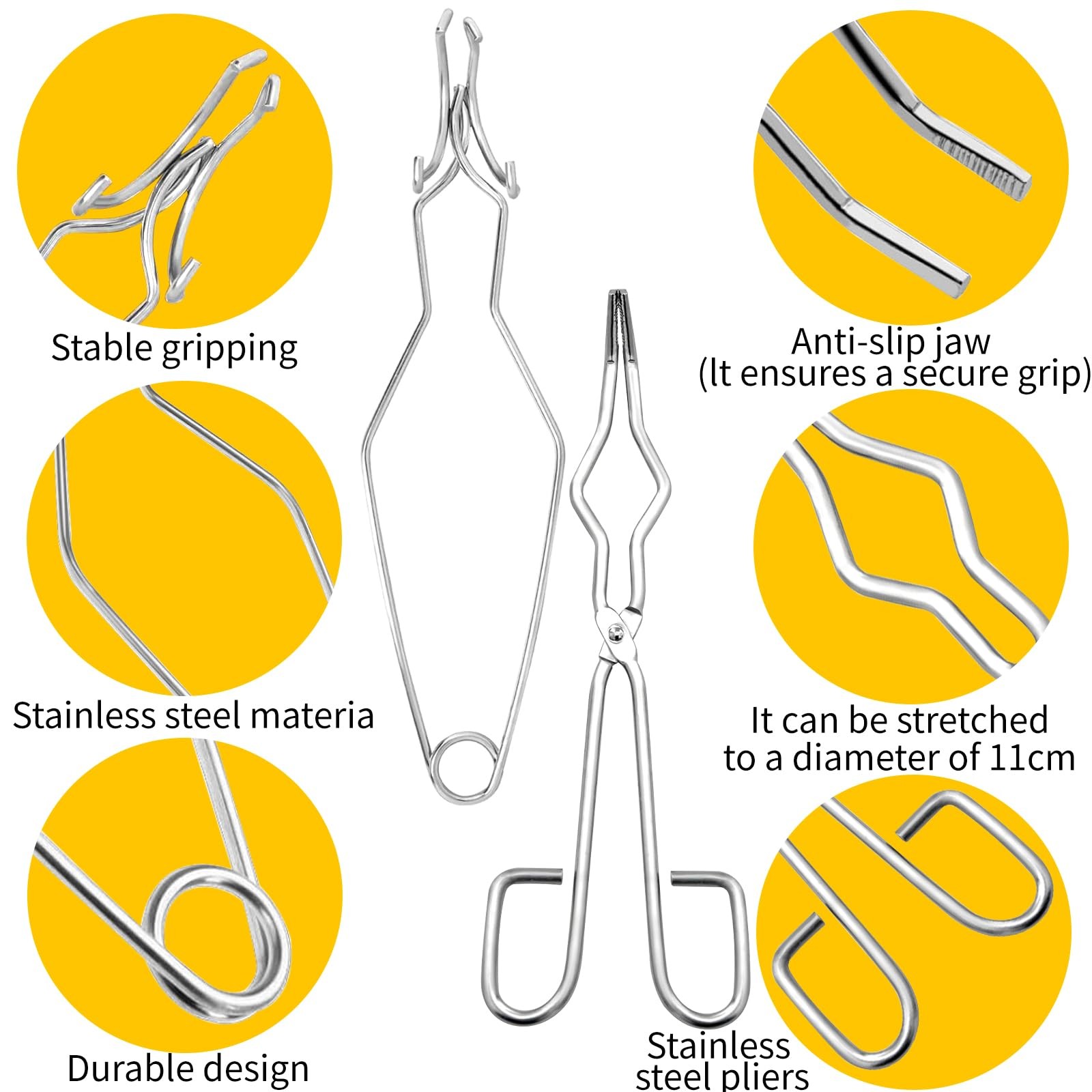 LAIAMER 8pcs Graphite Metal Melting Casting Kit, Including 2 Crucible Tongs, …