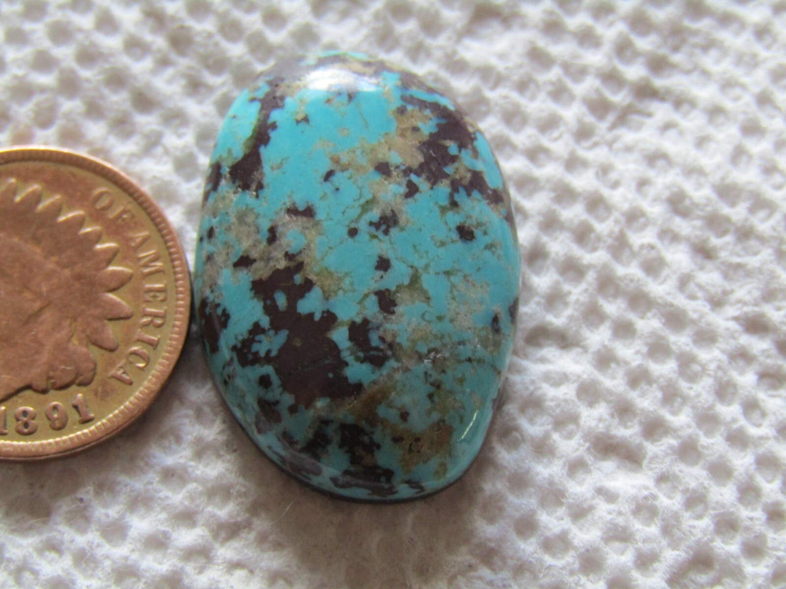 Chinese Hubei Redskin Turquoise Cab 25 carat Cabochon
