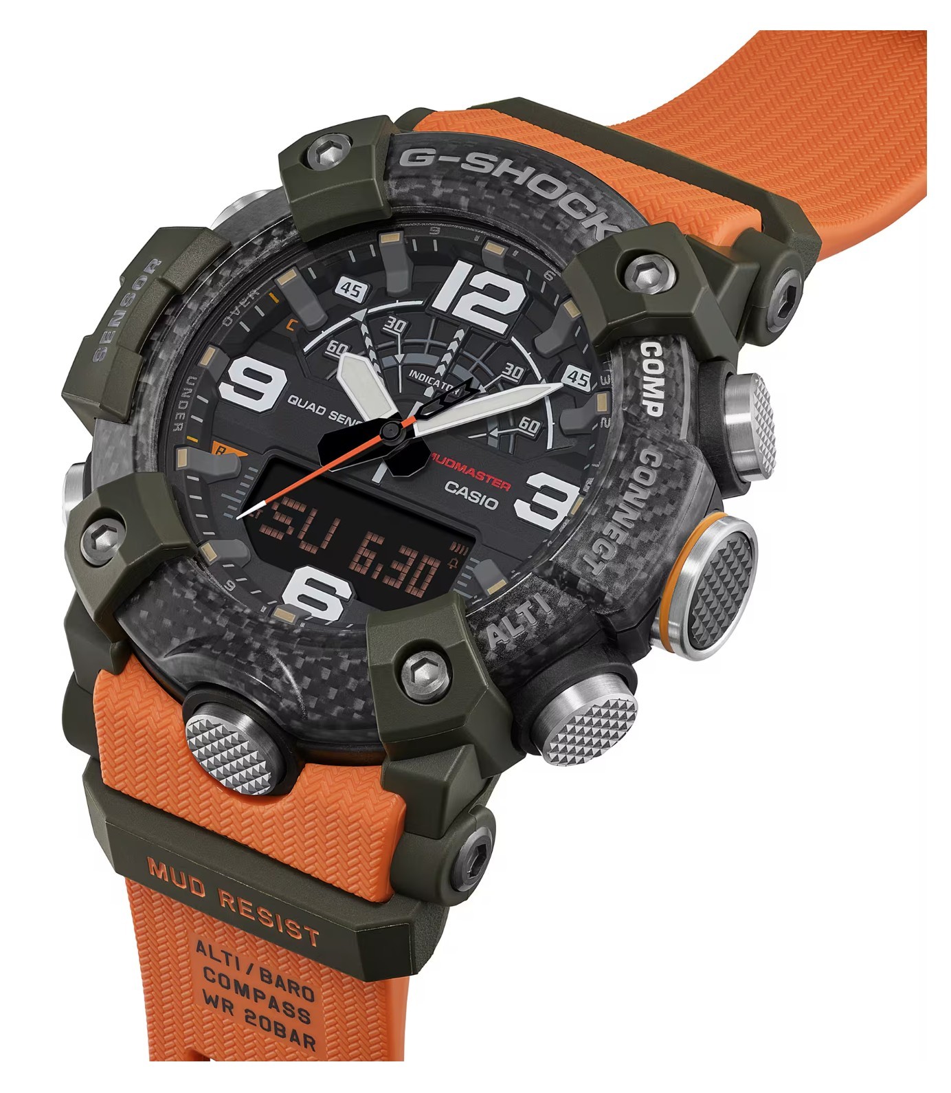 Casio G-Shock GGB100X-1A9 MUDMASTER MASTER OF G SERIES Quad Sensor Orange Watch