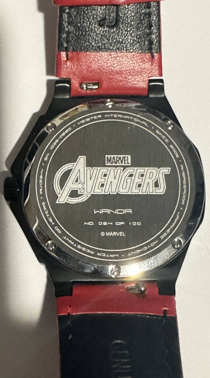 Meister Marvel Avengers Wanda Ultra Slim Red limited edition watch. 054/100