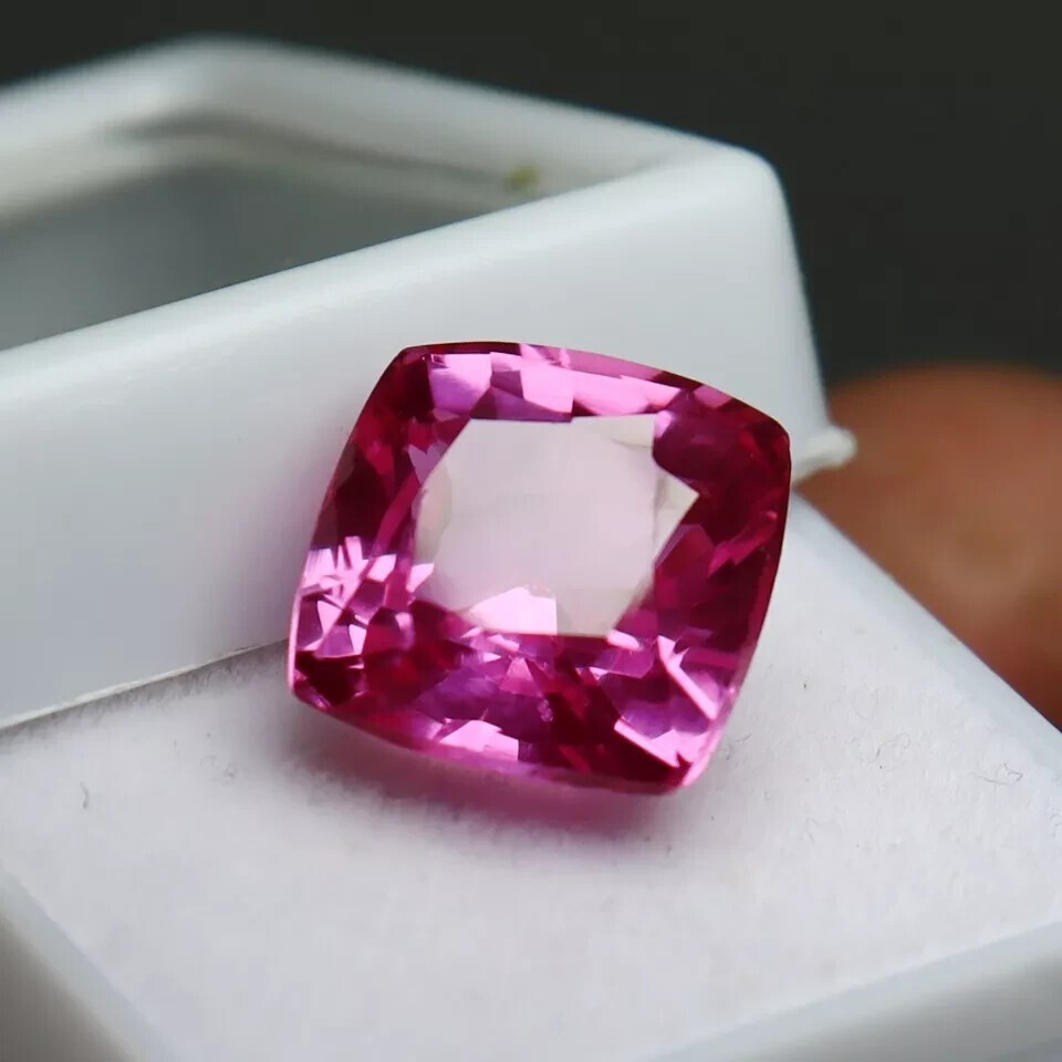 Cushion Cut Spinel Shining Pink 9.55 Ct Certified Natural Loose Gemstone