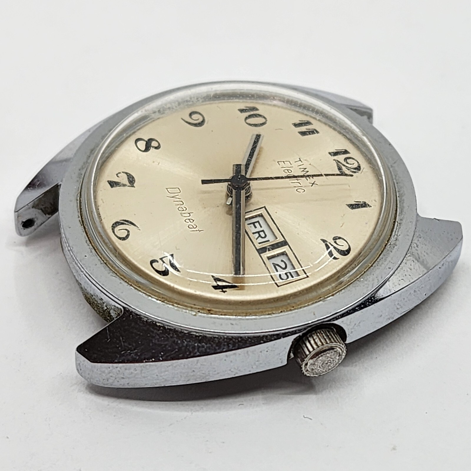 Vintage Timex Electric Dynabeat Steel Watch PARTS REPAIR