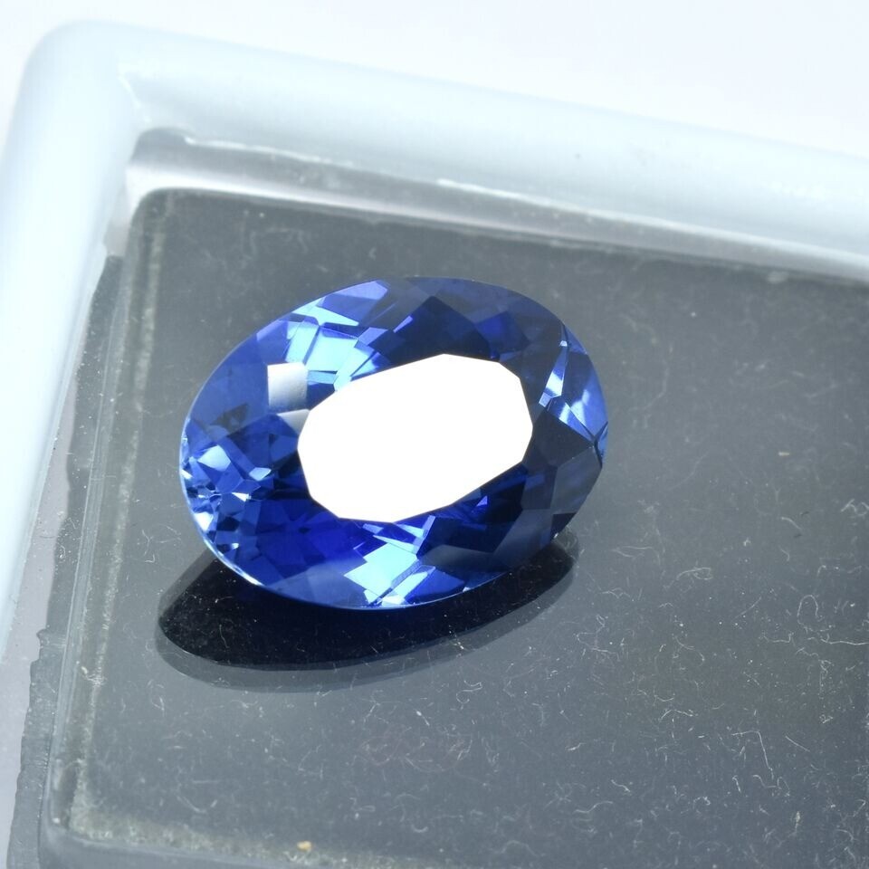 Blue Tanzanite Oval Cut Extremely Rare Natural 8-9 Ct Loose Gemstone CERTIFIED