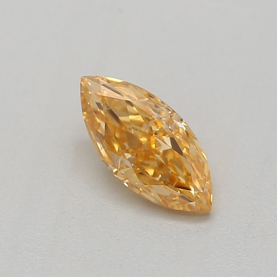 0.29 carat, Fancy Intense Yellow Orange, Marquise Shape, I1 Clarity, GIA