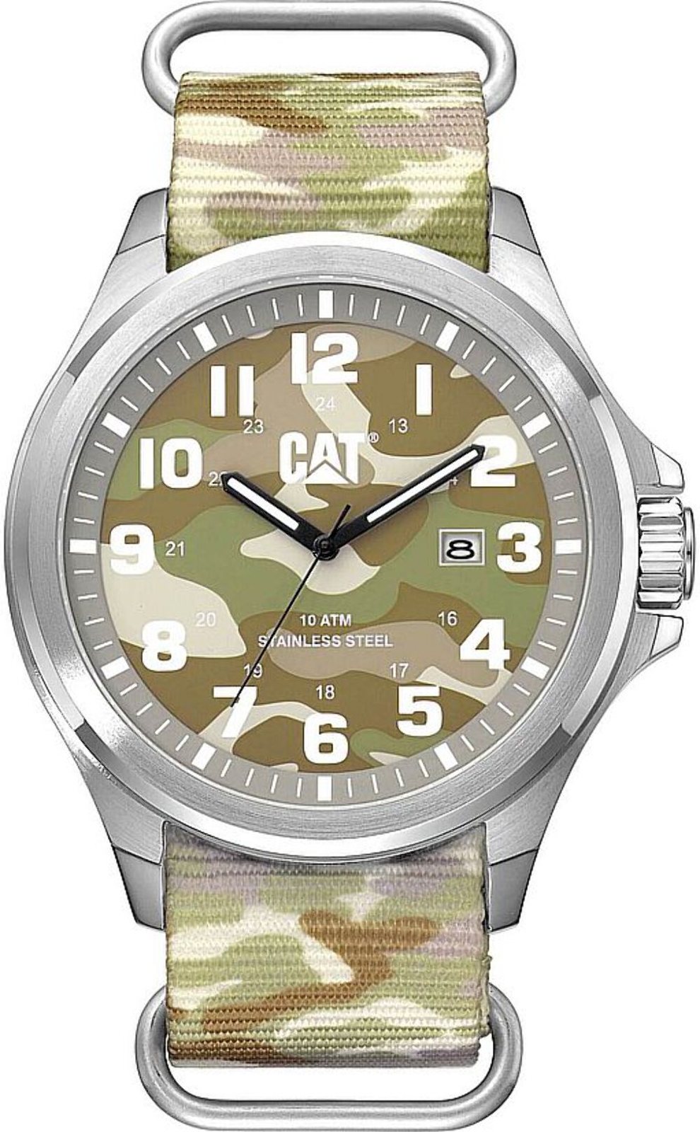 CAT PU14160010 Men’s Caterpillar Operator Camoflage Fabric Strap Watch