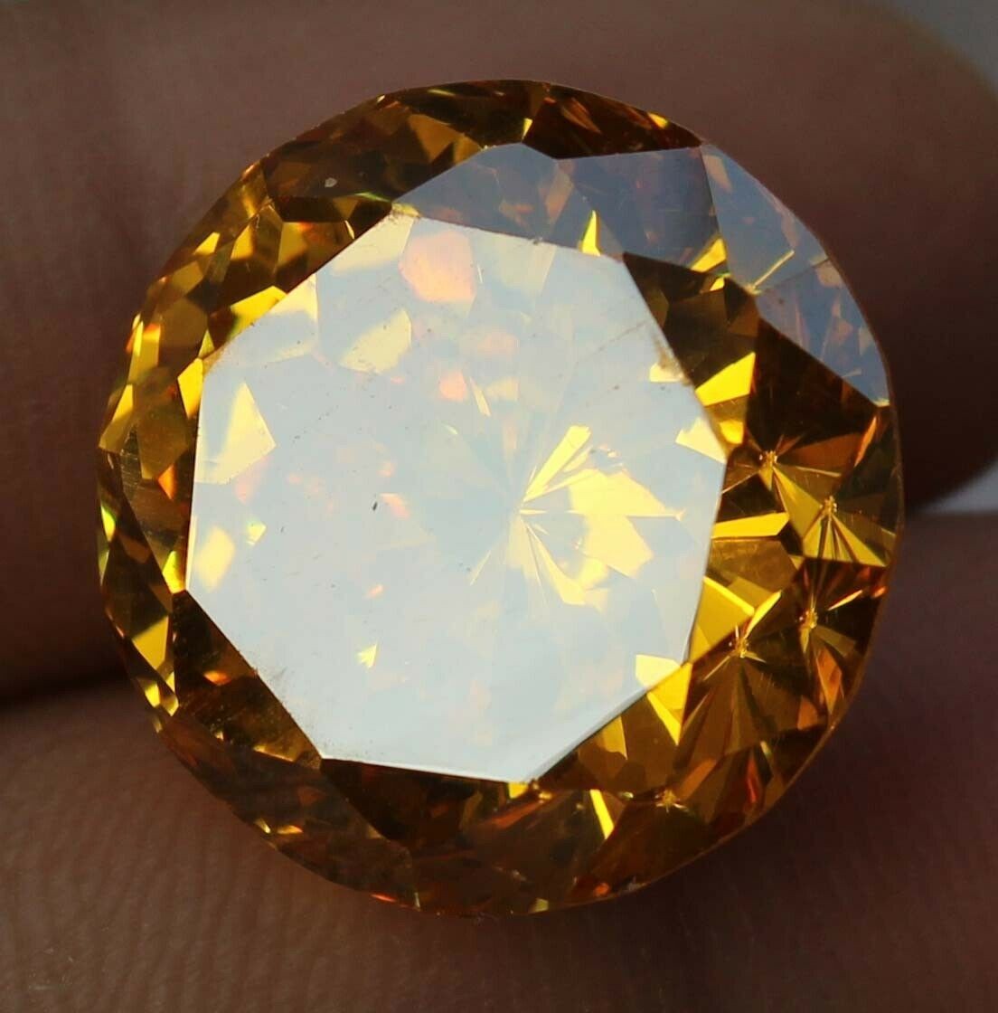 38 Ct. Natural Precious Cambodian Zircon Round Cut Loose Gemstone Gift for Women