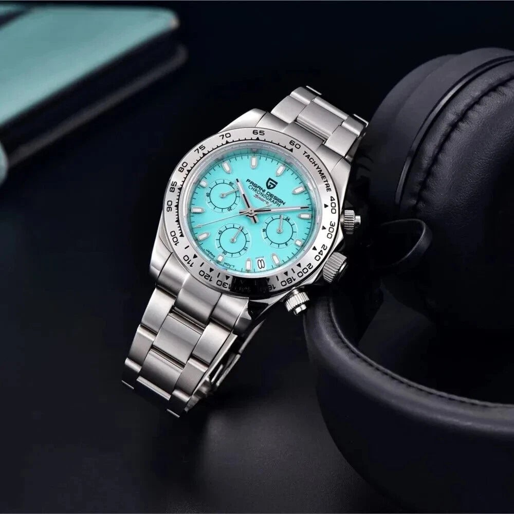 Pagani Design PD-1727 Sky Blue Chronograph Stainless Steel Automatic Men’s Watch