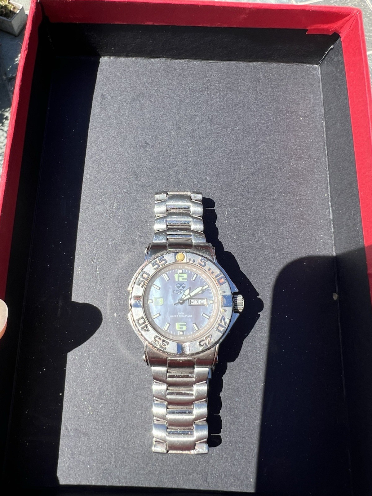 Reactor Critical Mass Men’s Quartz 200m Day/Date Black Dial SS Bracelet