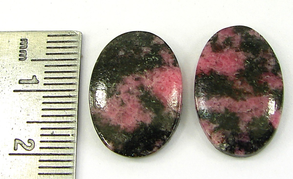 22.65 Ct Natural Pink Rhodonite Pair Loose Gem Cabochon Wire Wrap Stone – 28657