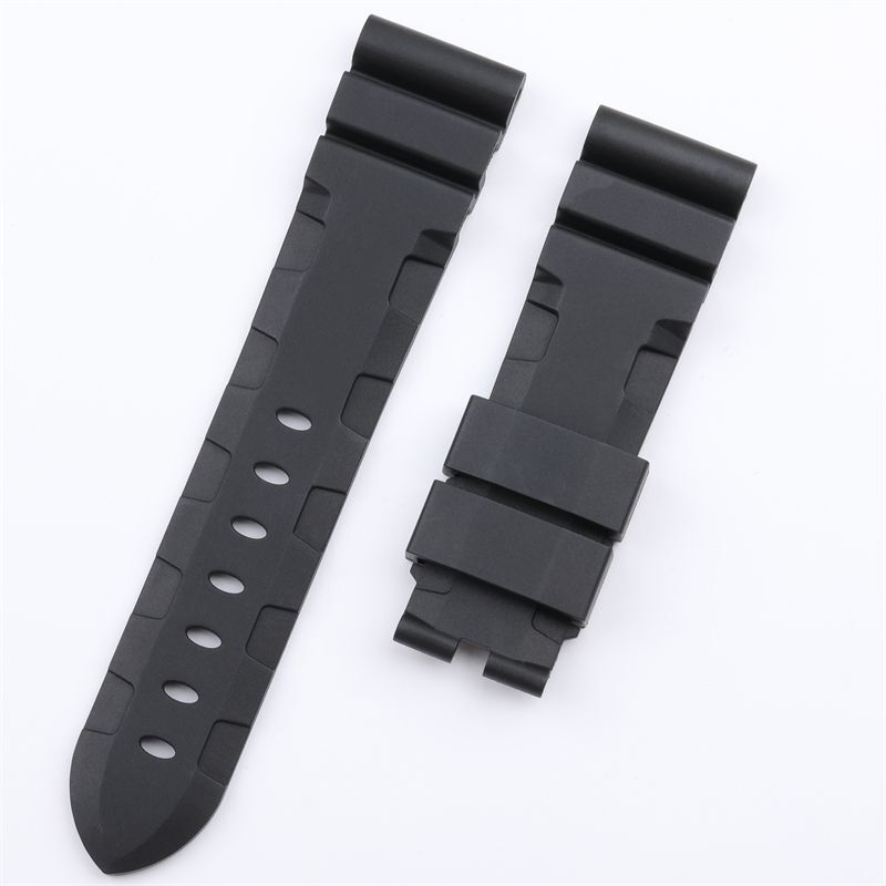 22mm 24mm FKM Rubber Watch Strap Fits Panerai Luminor Submersible Marina