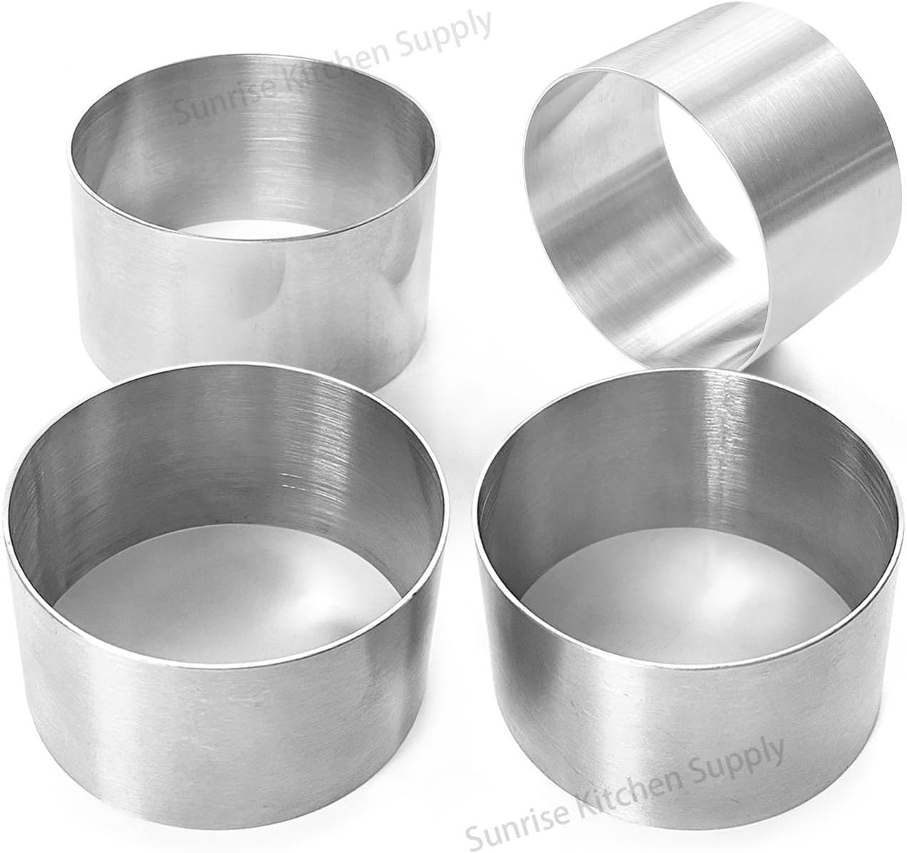 Plating Forms Stainless Steel Ring Mold Set 3.5″ x 2″ & 3″ x 1.75″ 4 Count