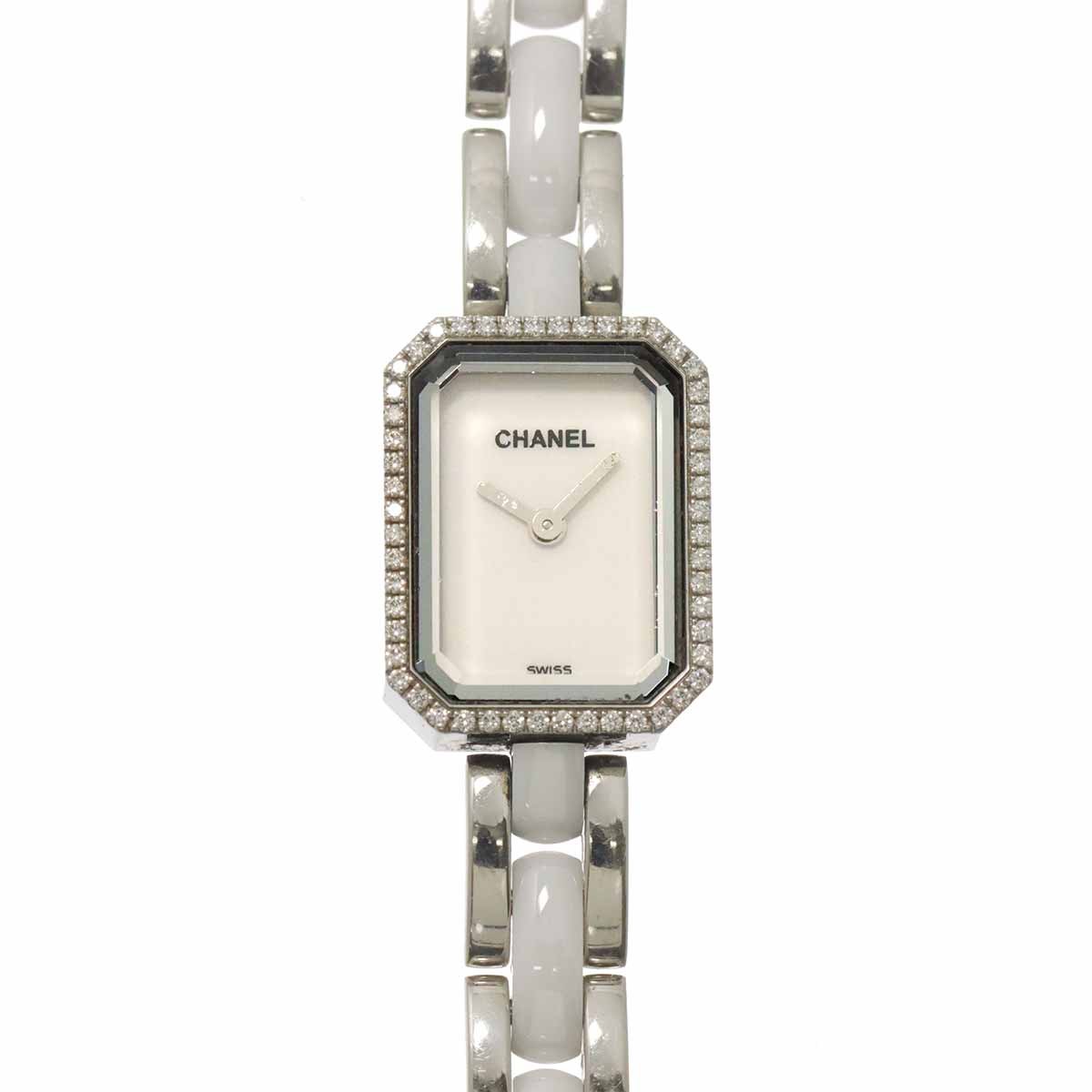 CHANEL Premiere H2132 Diamond Bezel Ceramic Quartz White Dial Ladies 90336117
