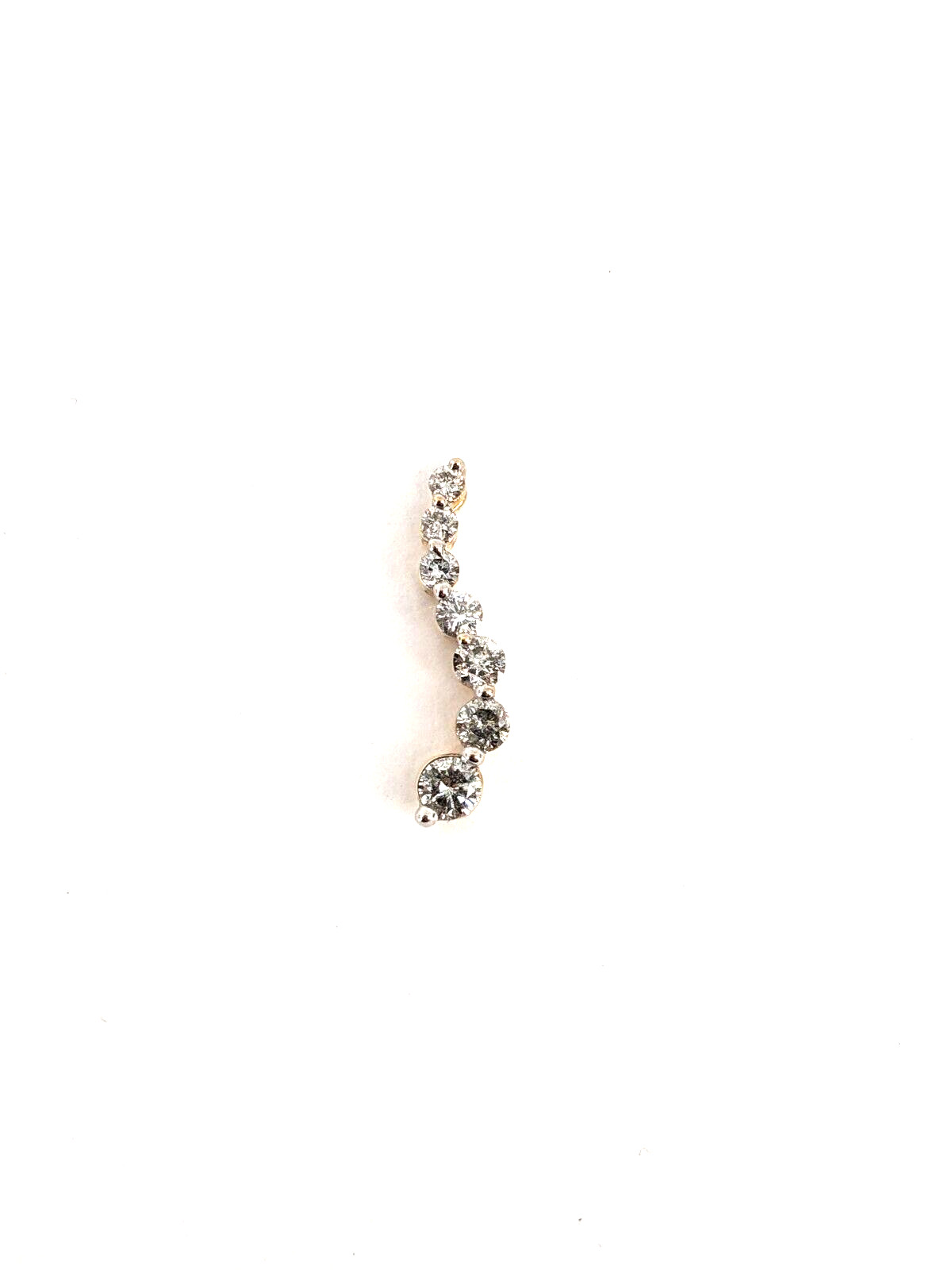 14KT Yellow Gold 0.90dwt 7 Diamond Stones Pendant 0.50cttw