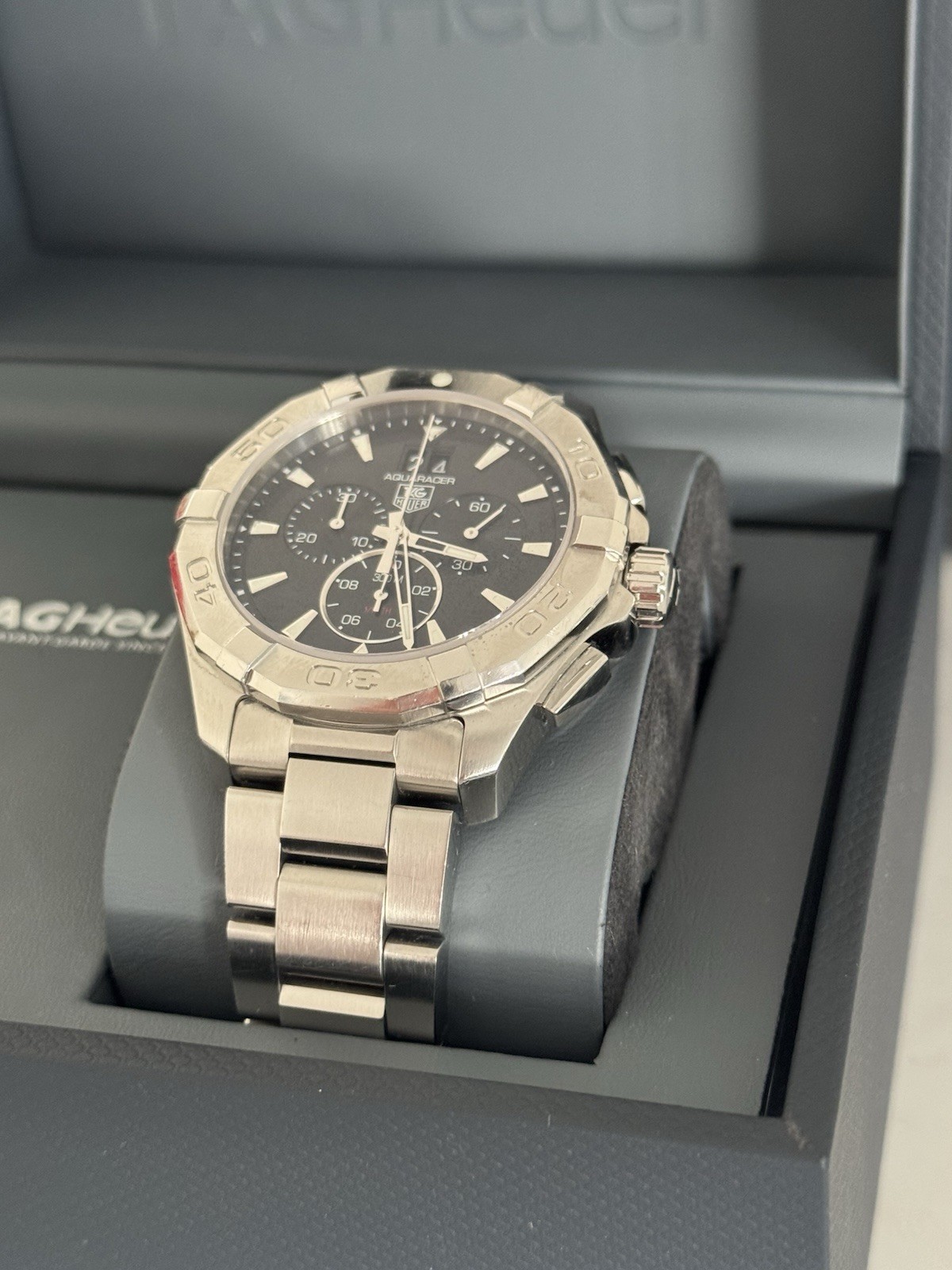 TAG Heuer Aquaracer CAY1110-0 Quartz Chronograph Black Dial 43mm 300m