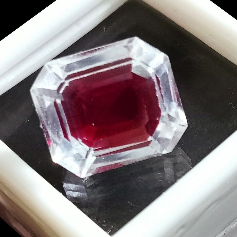 Natural Bi-Color Pitambari Sapphire Emerald Cut 8CT+ Loose Certified Gemstone