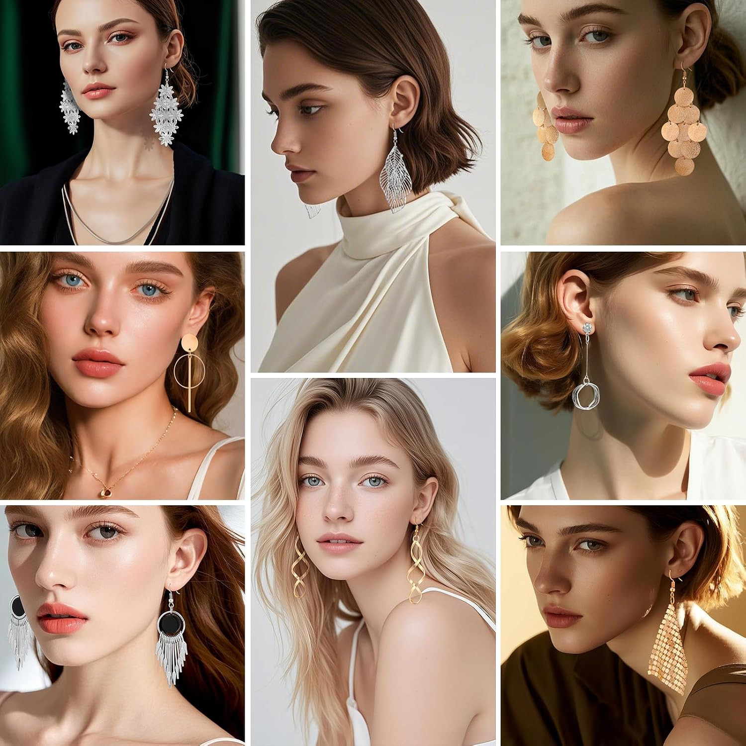 20 Pairs Drop Dangle Earrings,Gold Earrings for Women,Silver Earring,Earrings fo
