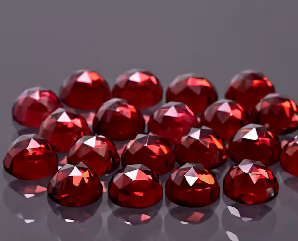 [WHOLESALE] NATURAL GARNET ROSE CUT ROUND SHAPE LOOSE GEMSTONE