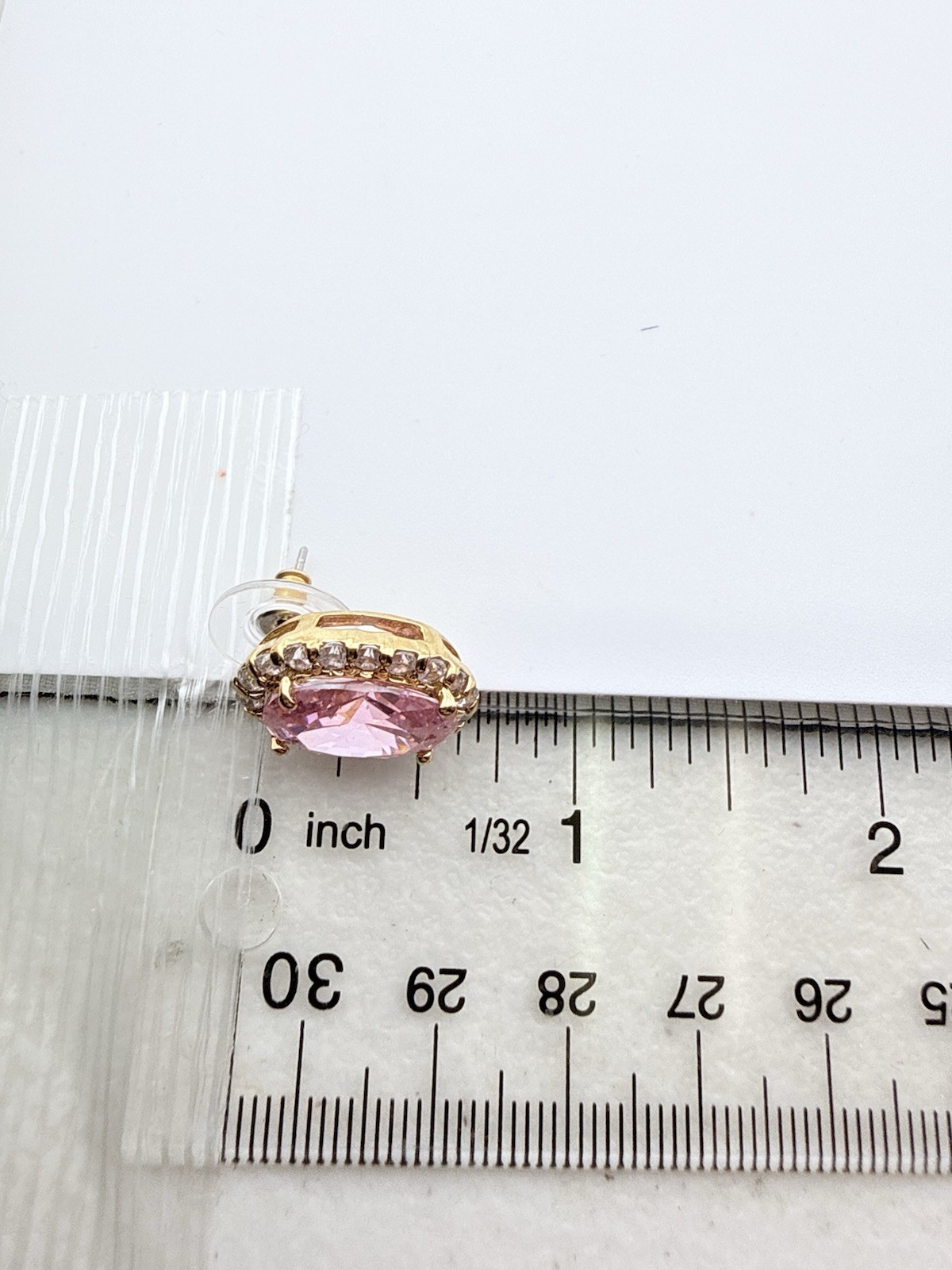 CAMROSE & KROSS JBK GOLDTONE LAB KUNZITE OVAL EARRINGS NECKLACE & RING K201E