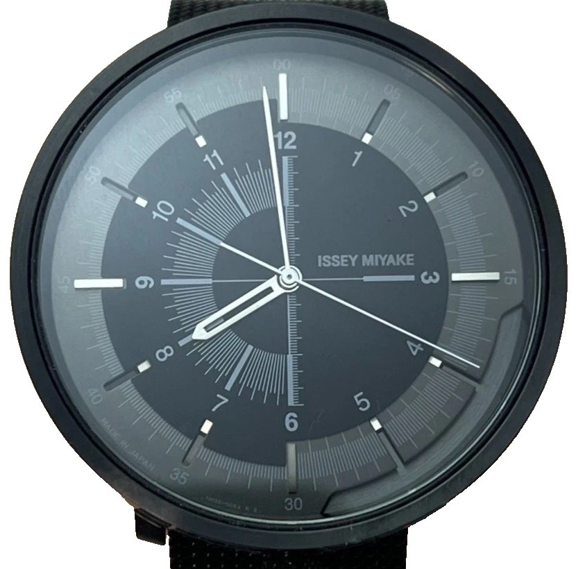 Issey Miyake Seiko Automatic 1/6 by Nao Tamura Black Mesh Band Made Japan #109B
