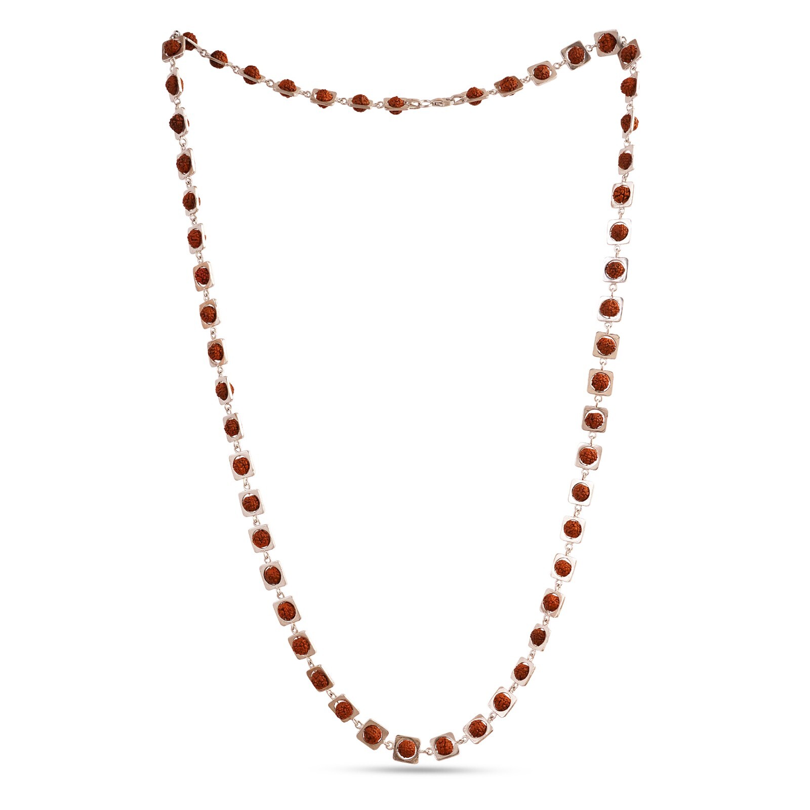 925 Solid Silver fancy Rudraksha Mala Used for Jaap or Wear Handmade Mala