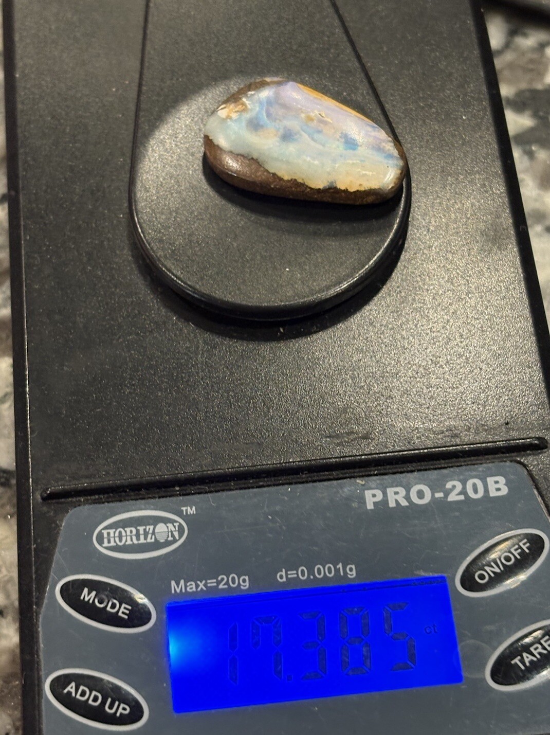 New Artisan Handmade Australian Boulder Opal Ring, Sterling, Sz. 8.5, 8.6 Gr.