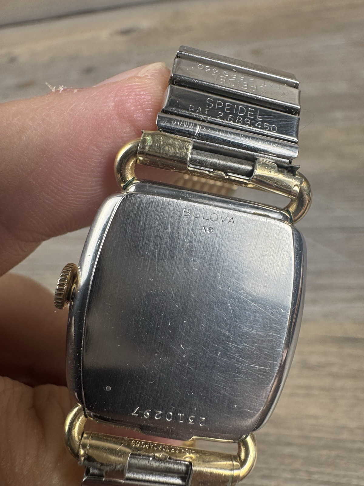 VTG Bulova Director Watch No Crystal Winds Ticks See Description For Parts Only