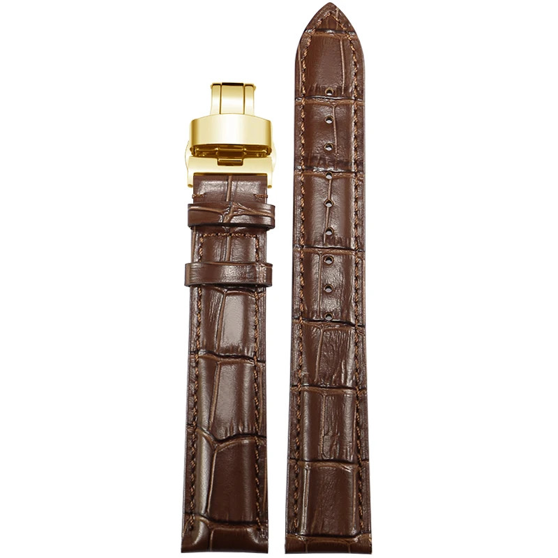Genuine Cowhide Leather Watch Band Universal Strap 12-23mm Replacement