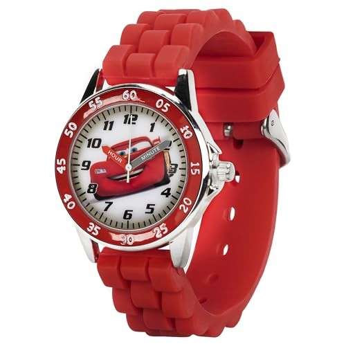 Disney Cars Kids Watch Time Teacher Adjustable Strap Safe Non Toxic Learning