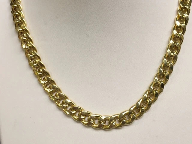 14k Yellow Gold 22″ Men’s Miami Cuban Curb Link 7.5 mm 45 Grams Chain/Necklace