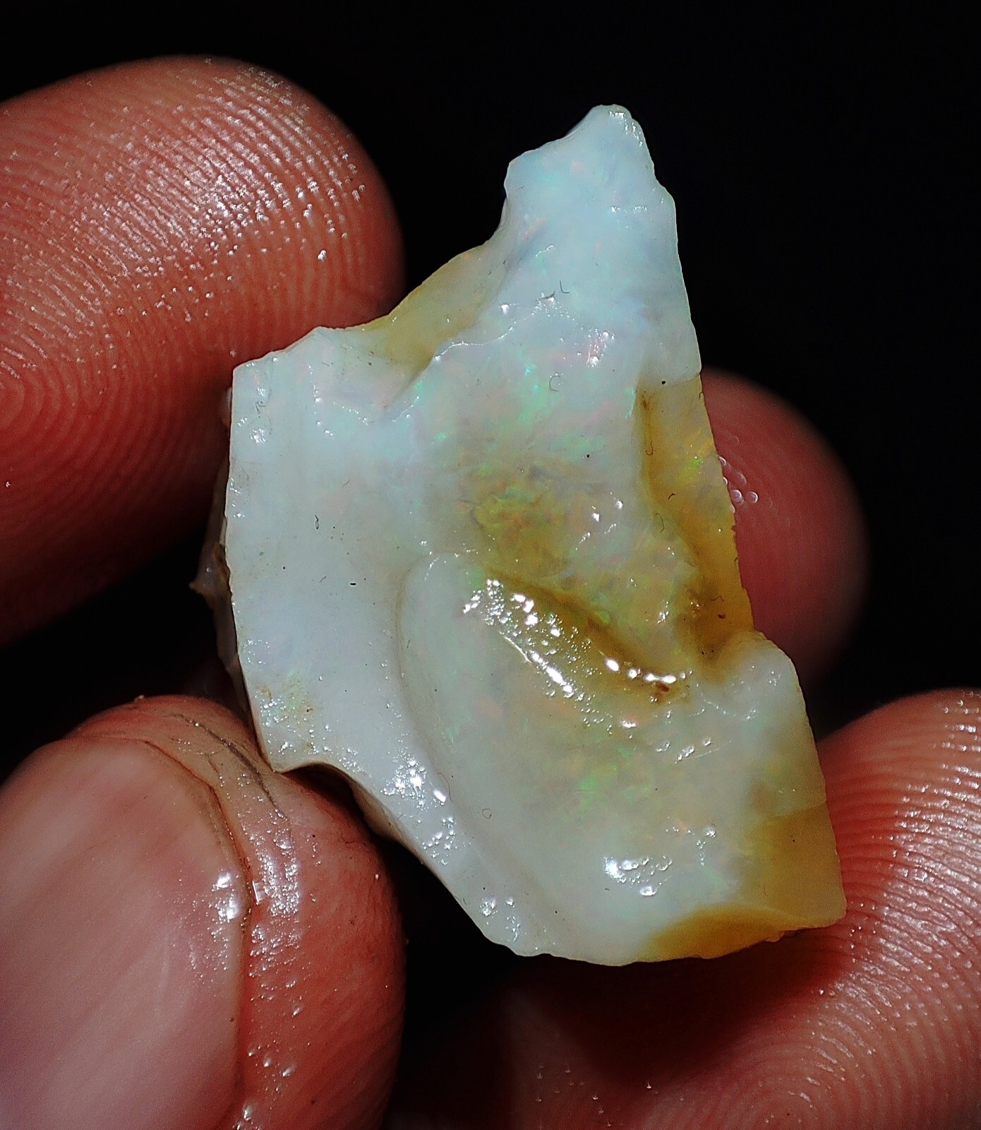 25 Cts Natural Ethiopian Opal Raw Welo Opal Multi Fire Loose Gemstone Opal Rough