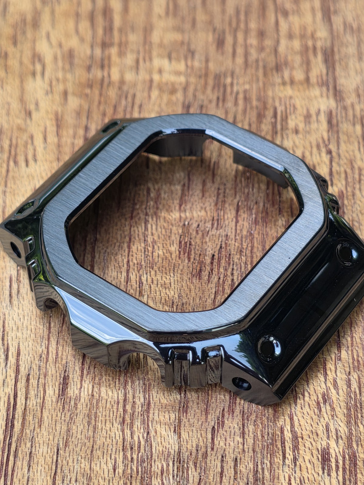 Casio G-SHOCK DW5600E Stainless Steel Case Cover, Bezel With Screws Glossy Black