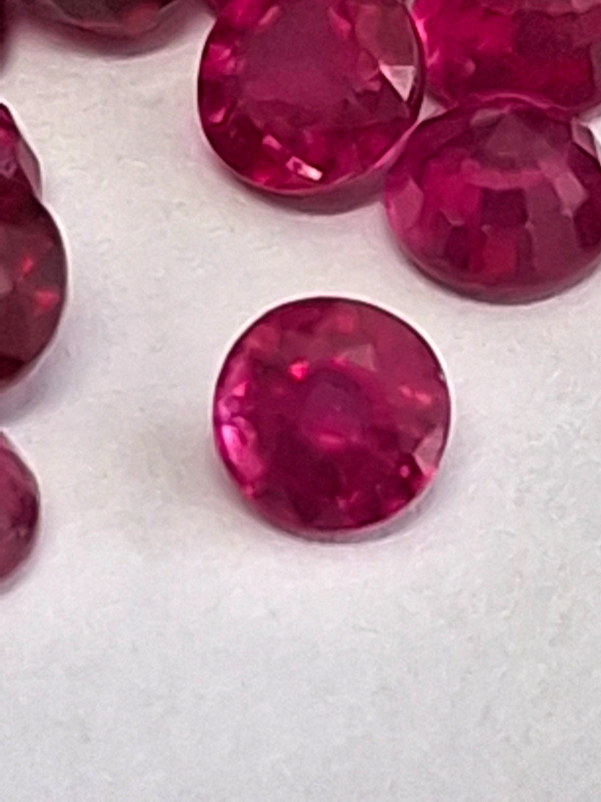 Treated Ruby… round 4 mm-4.5 mm (approx.) 0.5 carat each+