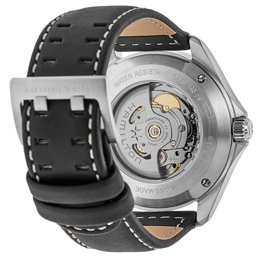 New Hamilton Khaki Aviation Pilot Day Date Auto Black Men’s Watch H64615735