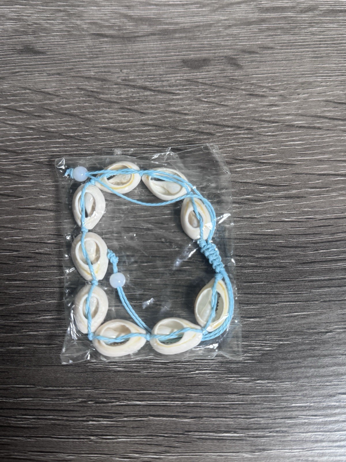 Adjustable Cowrie Shell Beaded Blue Cord Bracelet Beach Bohemian Charm