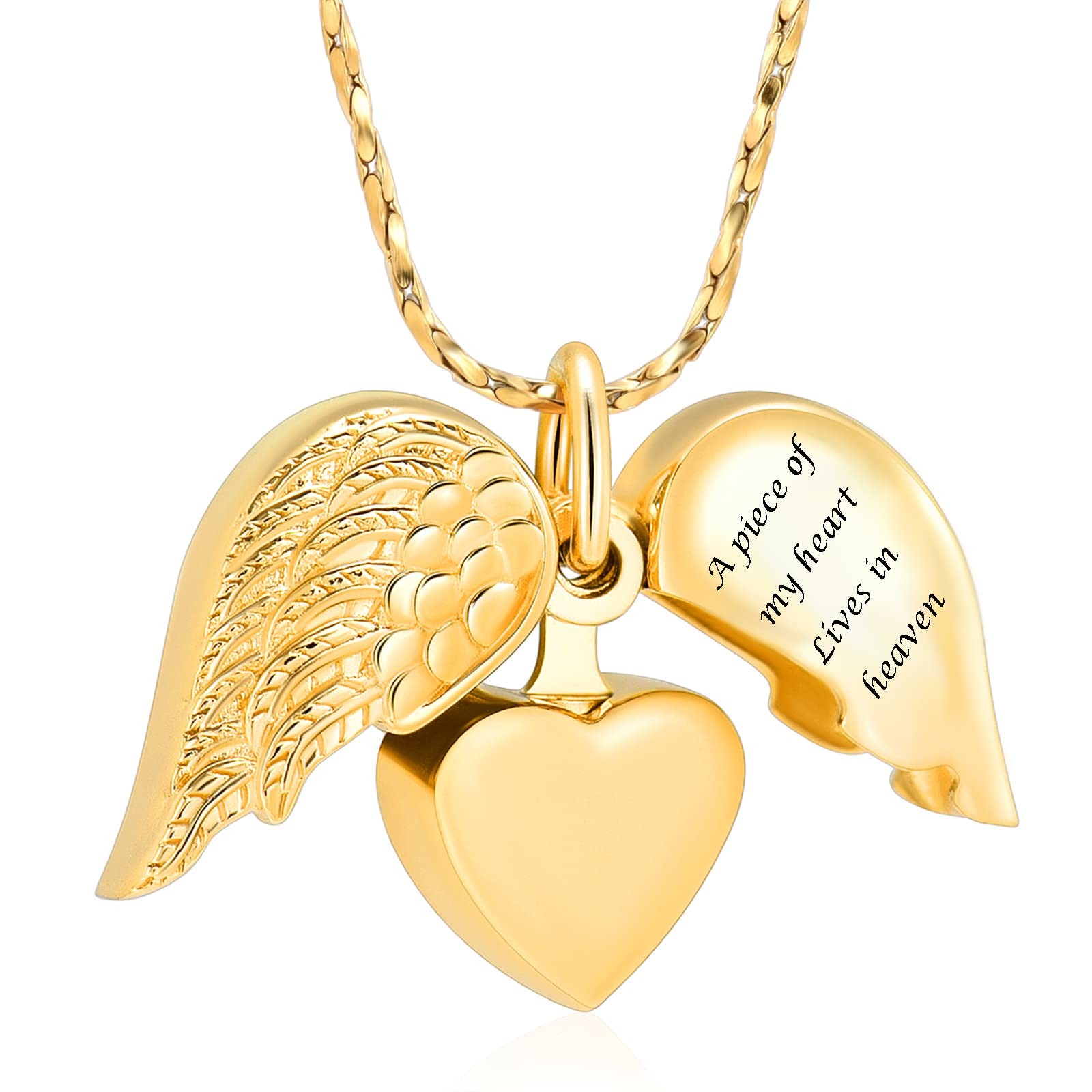 Heart Cremation Urn Necklace Pendant for Human Ashes – A Piece of My Heart Li…