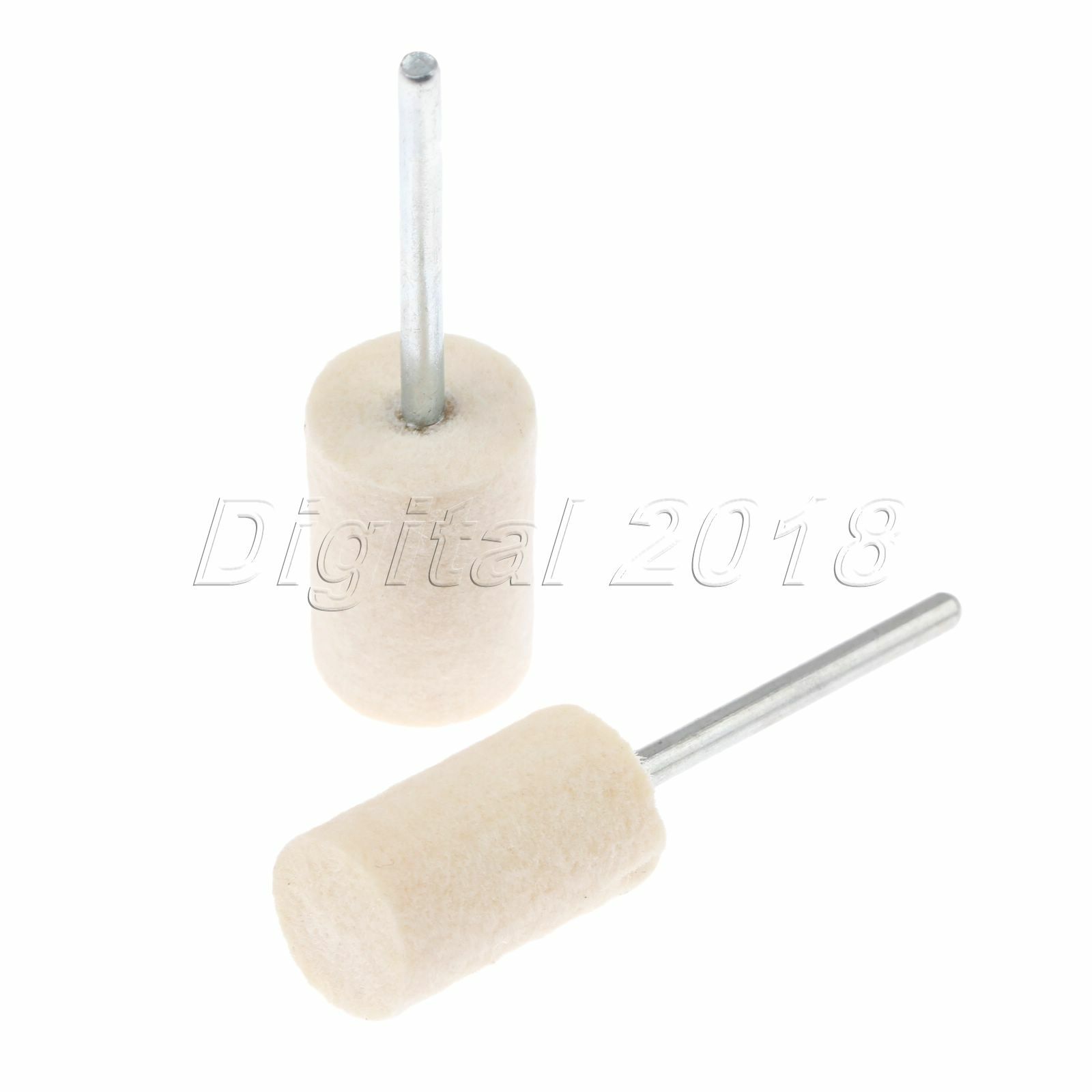 12X Cylindrical Wool Polishing Grinding Head Shank Buffing Carving Tools 2.35mm