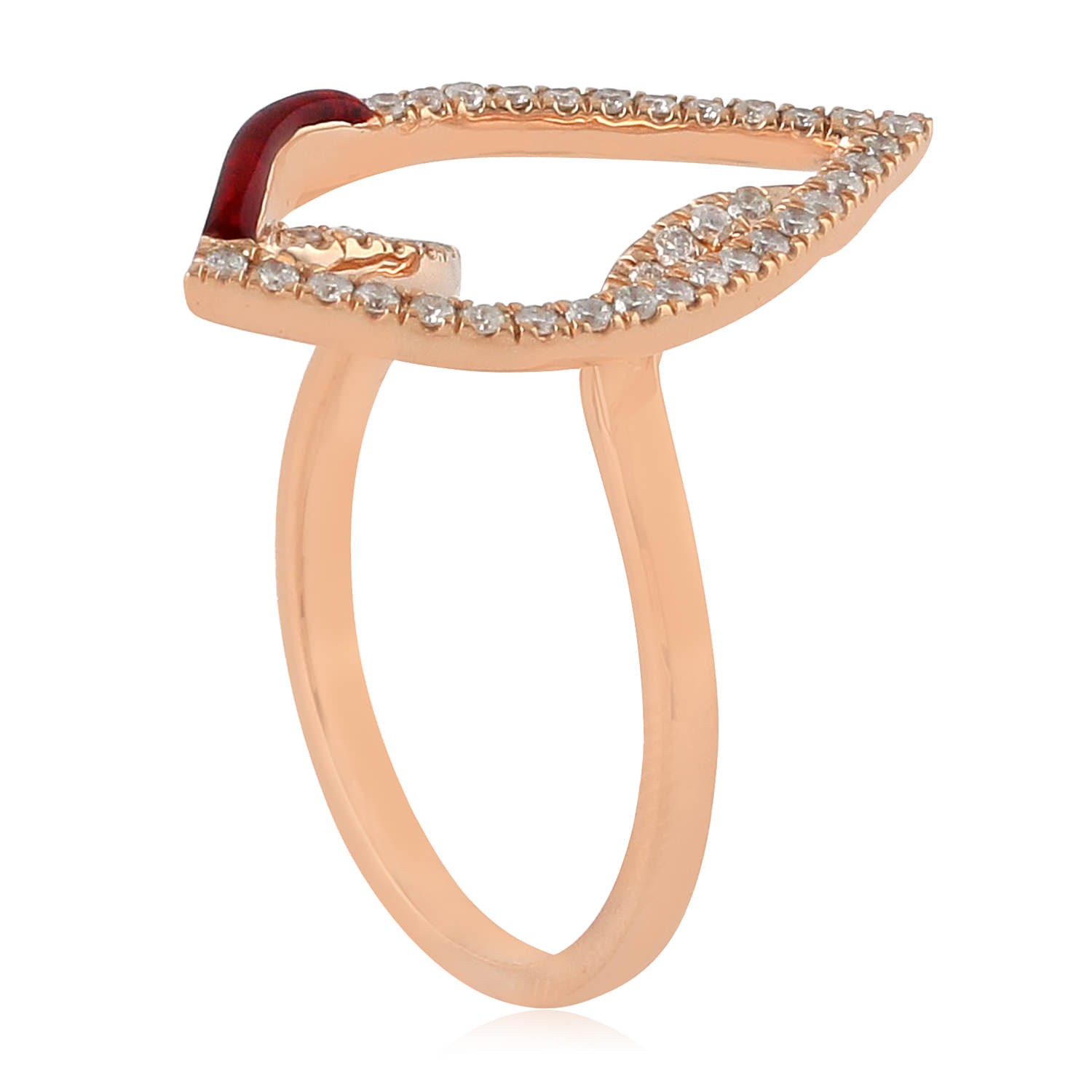 Antique Jewellery Ring Natural Diamond Cocktail Ring 14k Rose Gold Jewelry