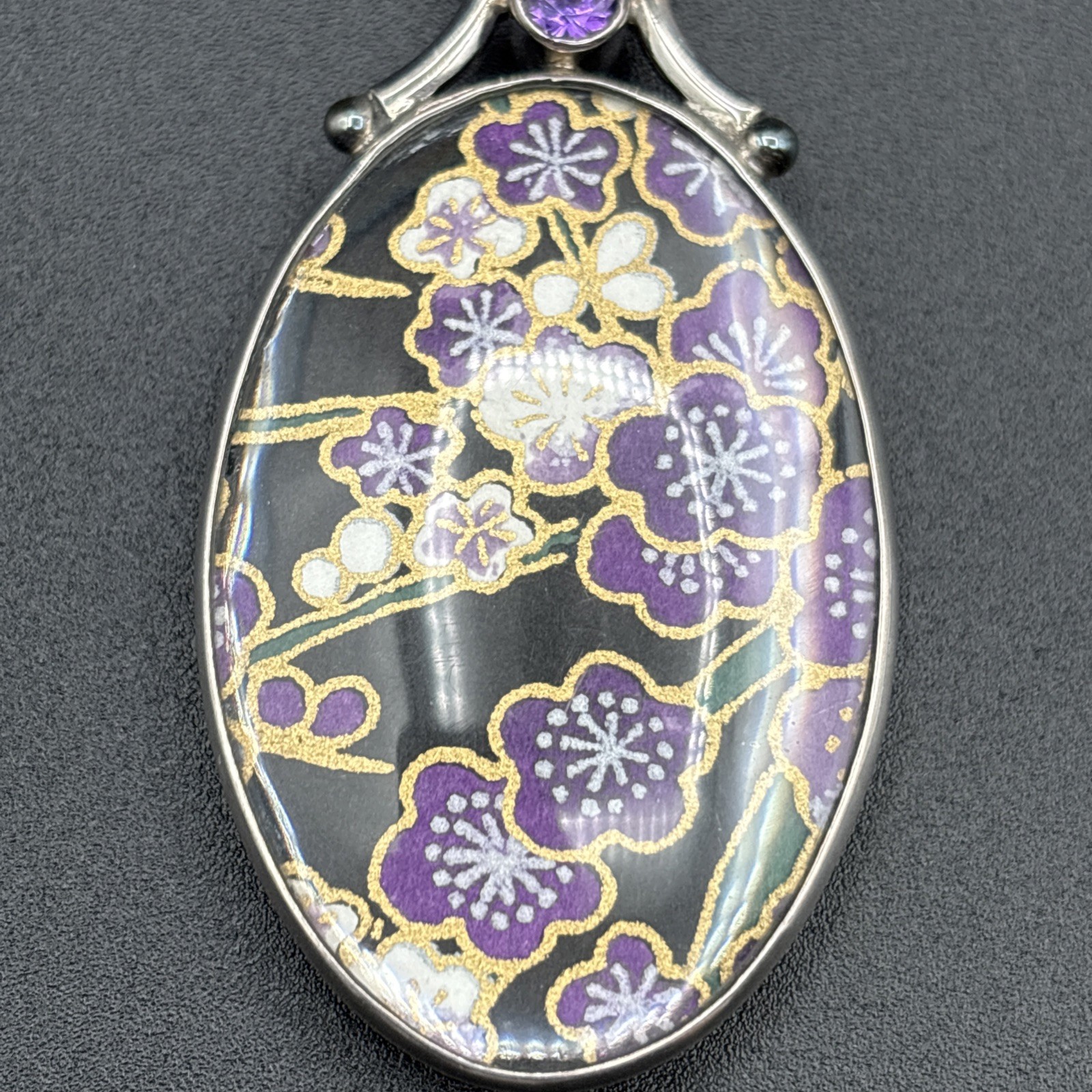 BEAUTIFUL Sajen Sterling .925 Patterned Double Sided Pendant 2.5″