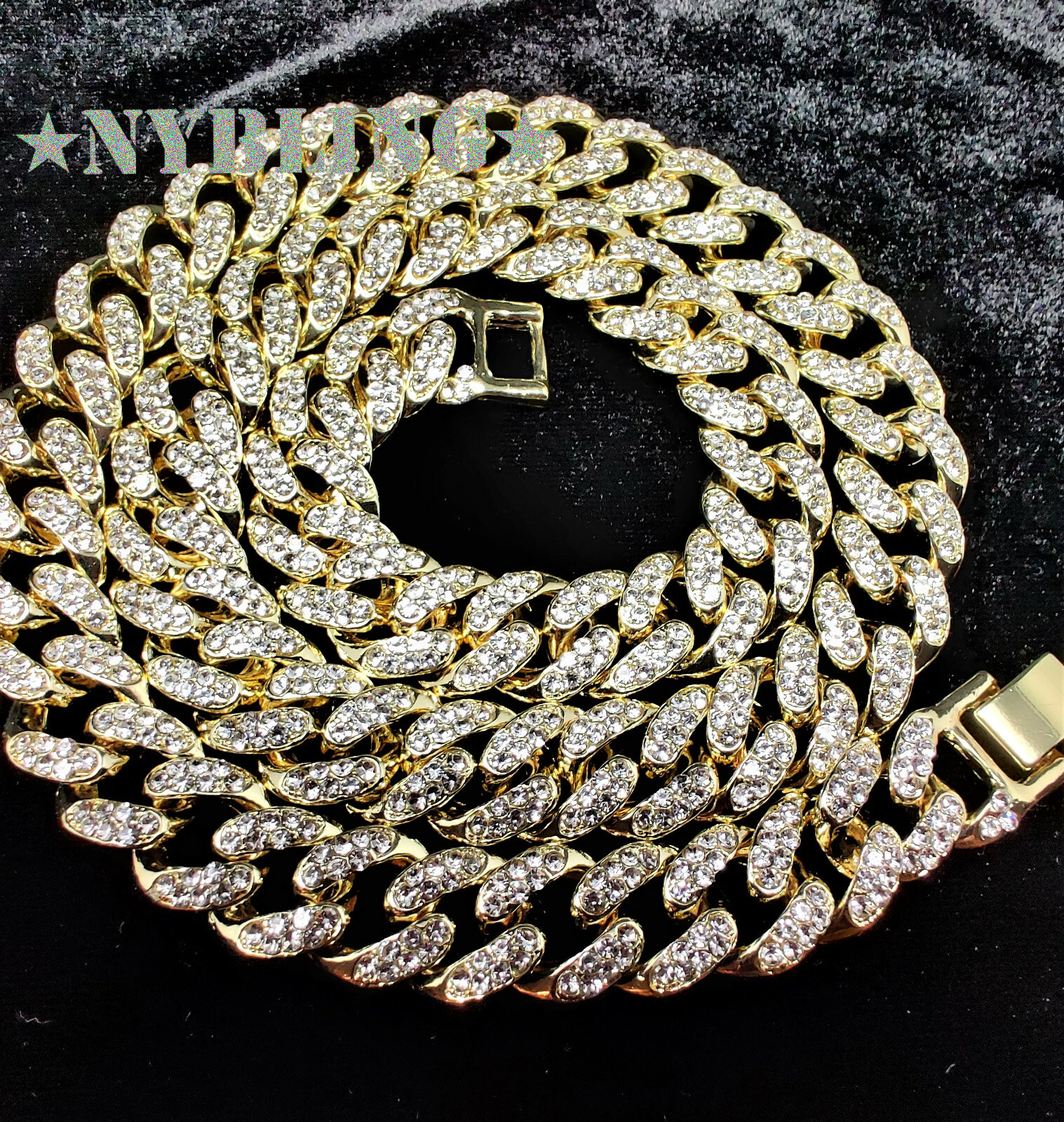 12MM Cuban Link Chain Necklace XL Last Supper Pendant Plated Hip Hop CZ Jewelry