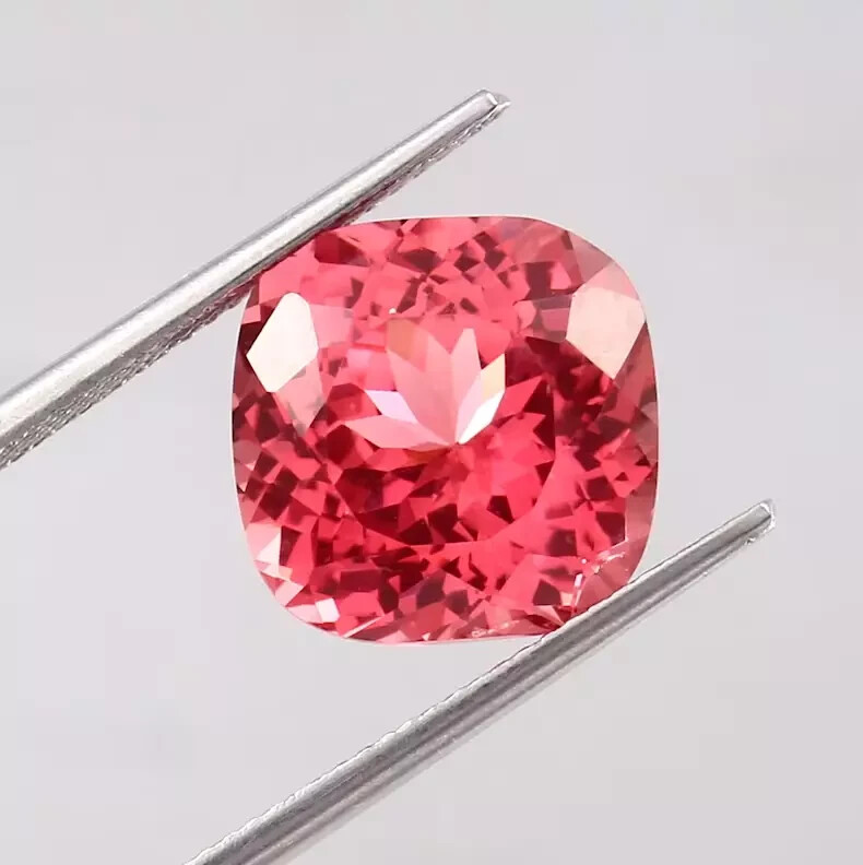A+ 20 Ct+ Natural Ceylon Padparadscha Sapphire Loose Cushion Certified Gemstone