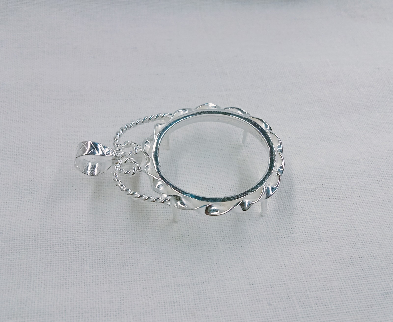 Solid 925 Sterling Silver Coin Bezel, Mount Frame Settings, Coin Mountings